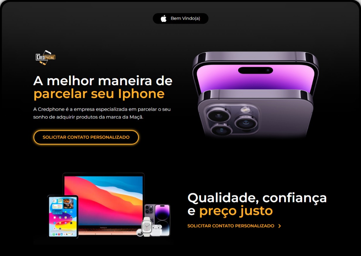 Landing Page desenvolvida por Alyson S.