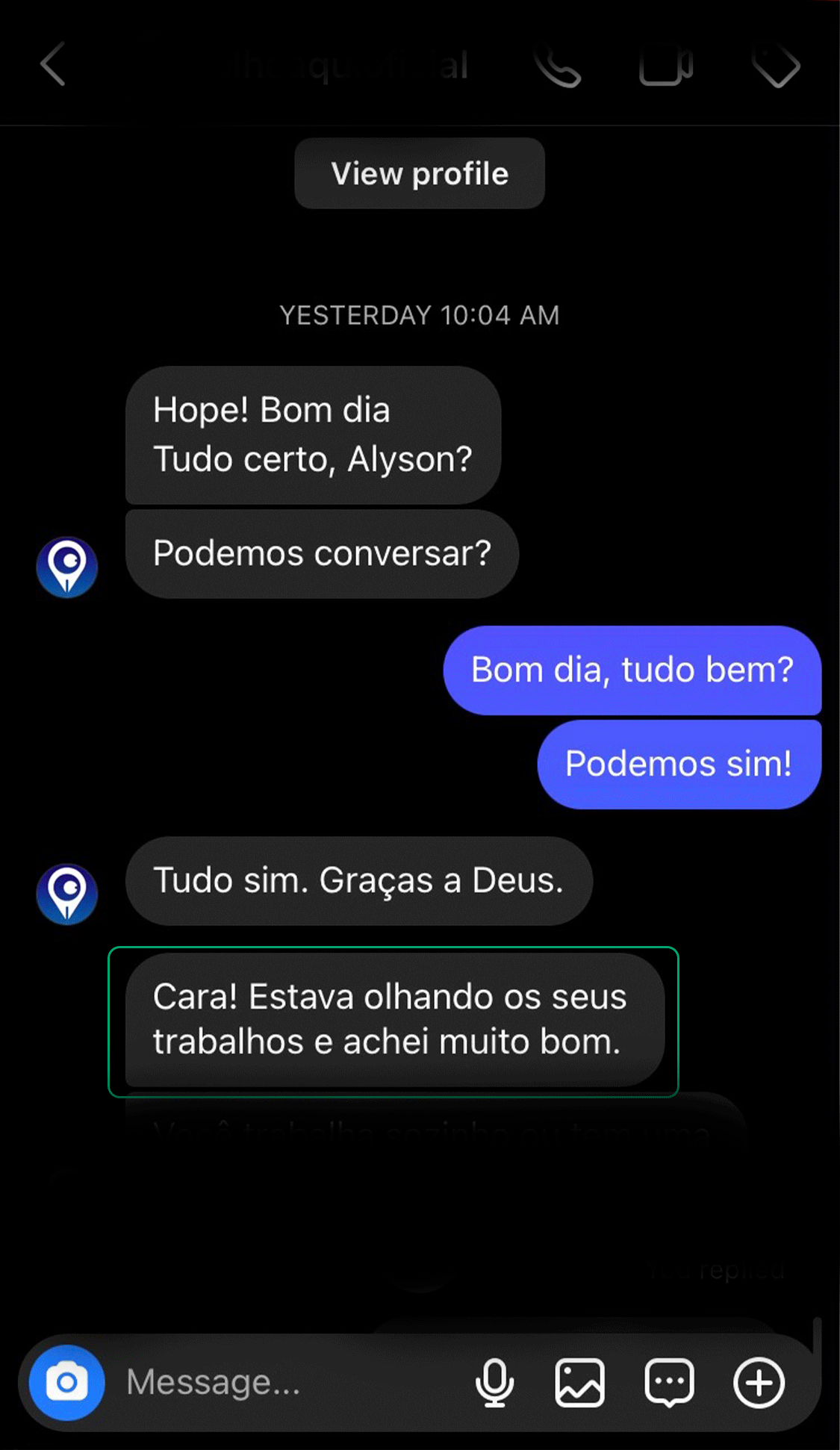 Prova social Agência Olha Aqui